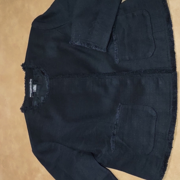 Monterey Bay Slub Woven Cotton Jacket w/Fringe Trim - Picture 7 of 10